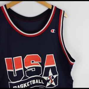 Vintage 90s Champion USA Jersey Alonzo Mourning